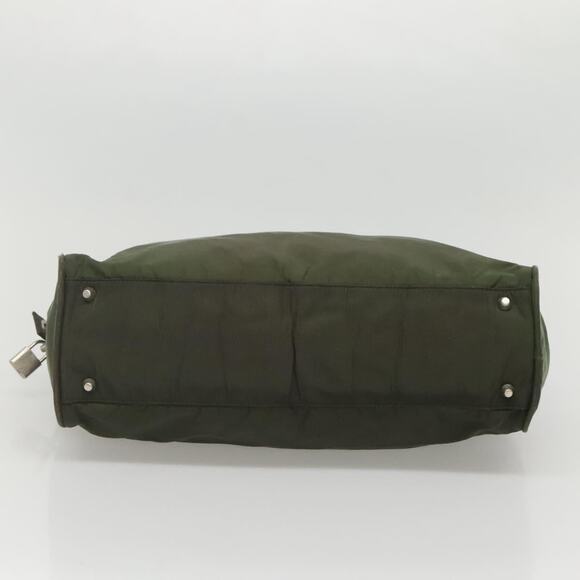 PRADA Hand Bag Nylon Khaki Silver - Picture 9 of 13